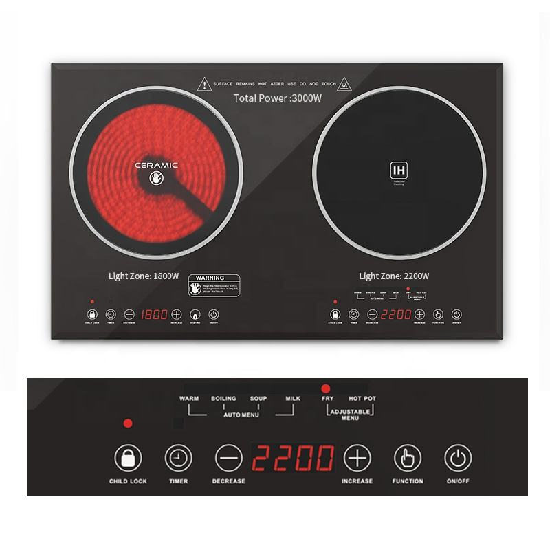 Customized 3100W Induction Plate Cooktop 2 Electric Hob Double Induction Cooker