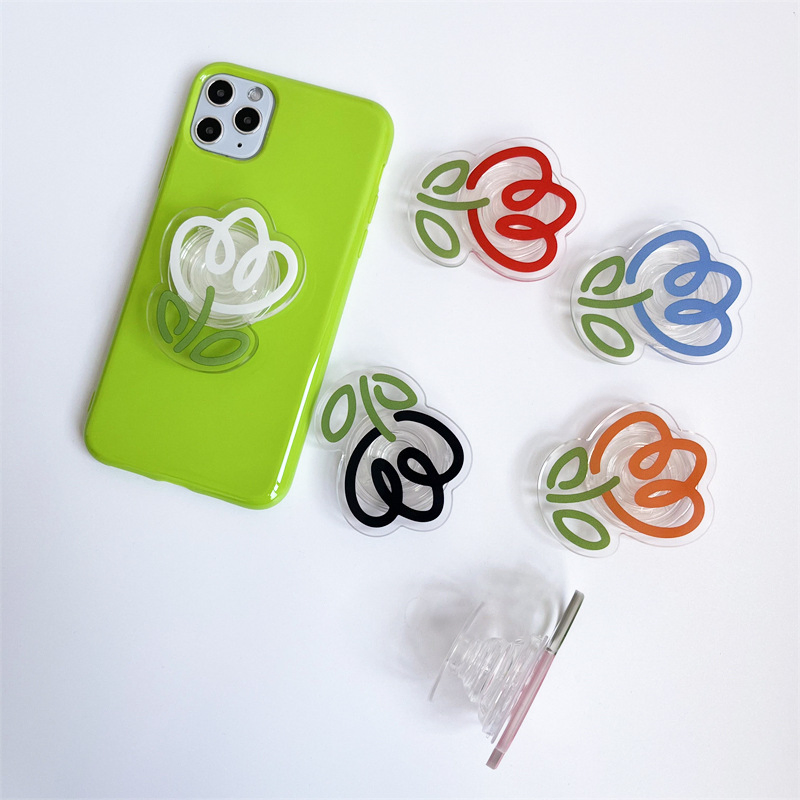 Прозрачный держатель для телефона "Тюльпан"