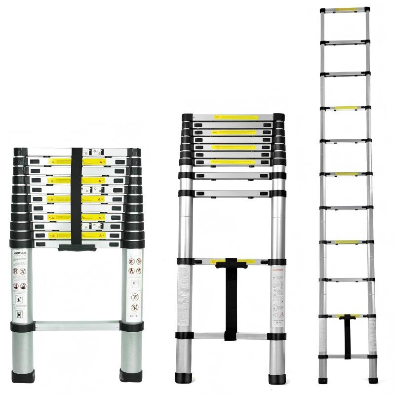 En131 Certified Compact Aluminum Folding Telescopic Ladder Aluminum Attic Stairs with Cheap Price for Home Use