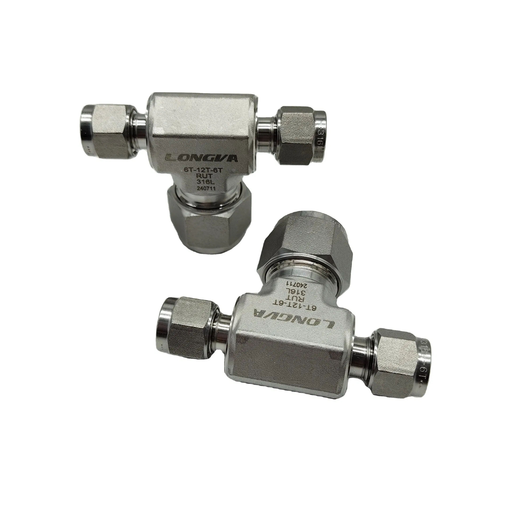 Union Tee Pipe Fitting Union Stainless Steel 316L Ferrule Tee NPT Male Stainless Steel Pipe Fittings