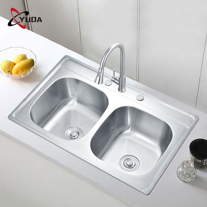 Multi Functional Stainless Steel Double Bowl Kitchen Sink and Washbasin Fregadero Cocina