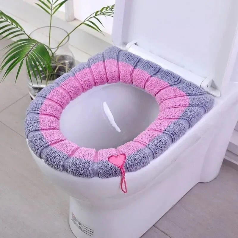 Aivy Plush Fabric Porptable Design Waterproof Vepsich Bonding Washable Toilet Seat Cover