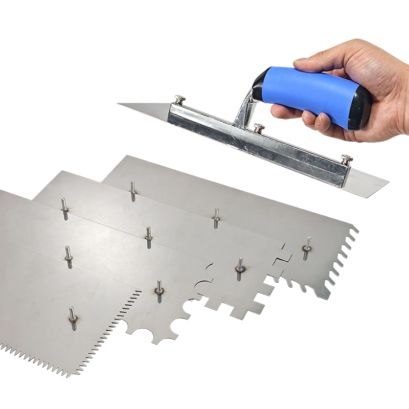 Detachable & Replaceable Stainless Steel Trowel Blade: Multi-Tooth Shape Plaster Trowel for Precision Coating Tasks