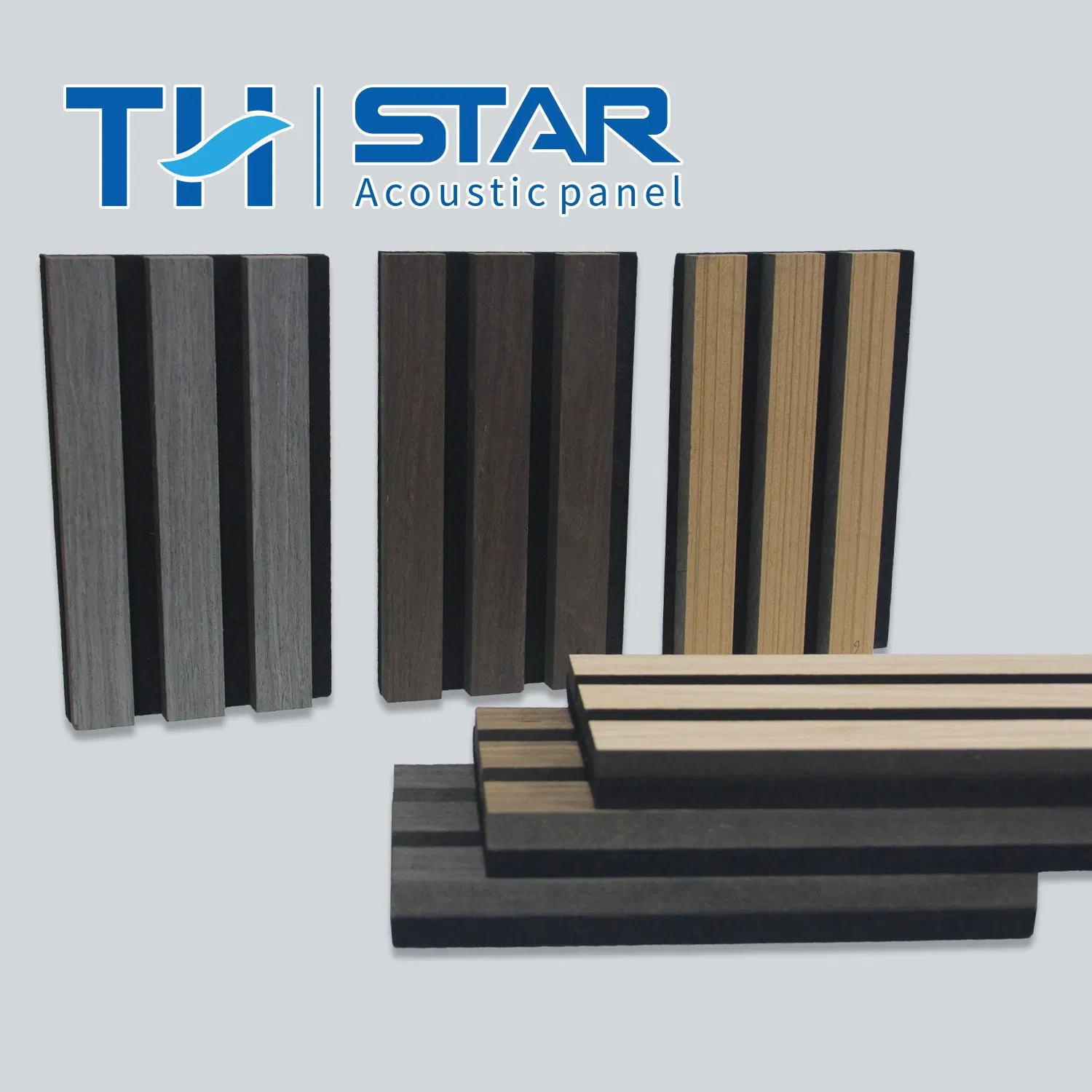 100% Pet Acoustic Panels Slatted Wooden Wall Panelscustomized 9mm 12mm Wall Partition Office Desk Table