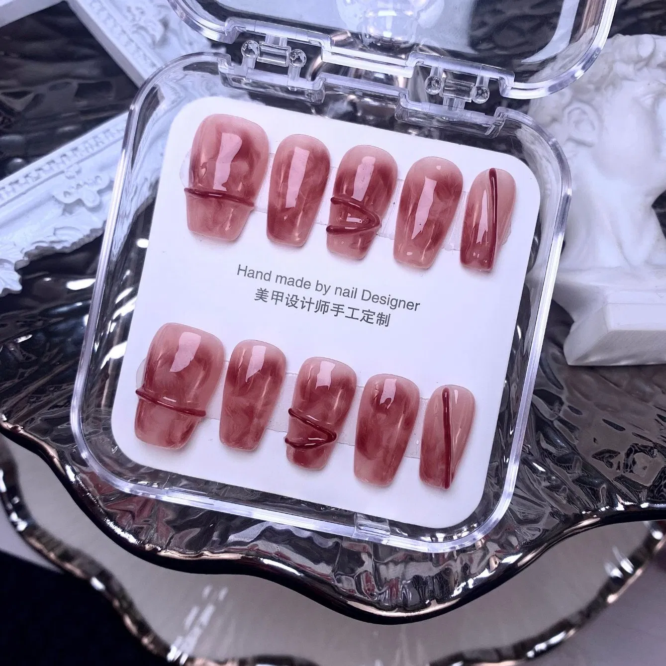 Custom Packing Artificial Nails Supplies Art False Nails Luxury Long Ballerina Press on Nails