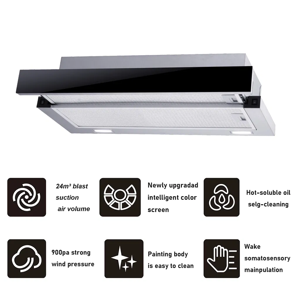 New Arrival Three-Layer Aluminum Mesh and Plastic Buckle Chimney for Electric Kitchen Hood for Apartment Families