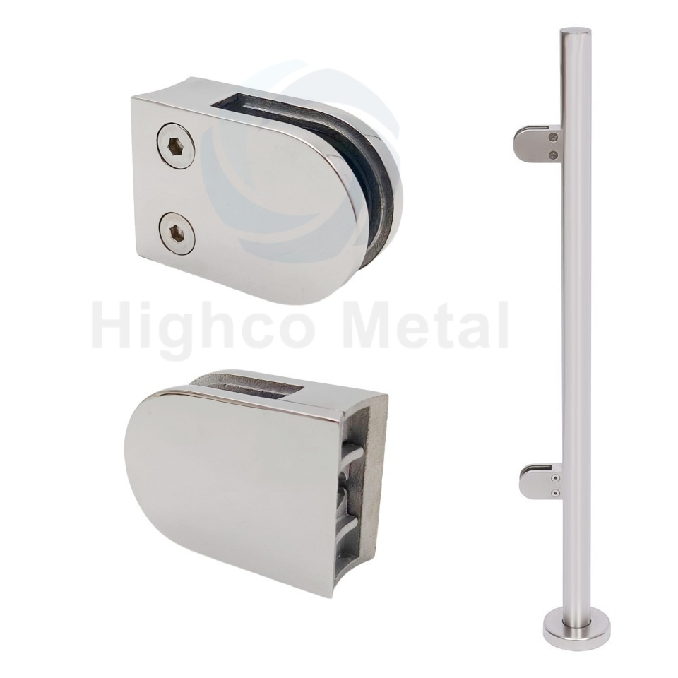 Glass Clamp Railing Balustrade Stainless Steel Handrail with Accessories