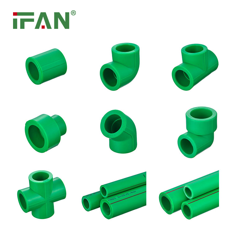 Ifan GB/T 18742 PPR Pipe Fitting 20-63mm Plastic PPR Plumbing Fittings Pn25 Cross PPR Fittings