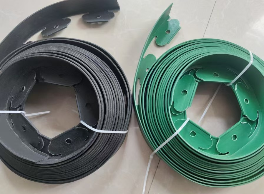 Jnz Black Recycled Plastic Garden Edging Flexible Lawn and Flower Bed Border