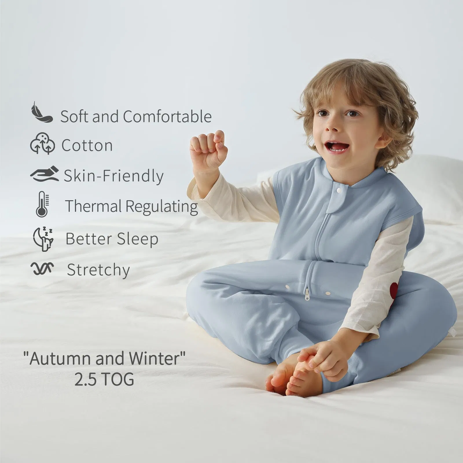 Private Label Newborn Luxury Cotton Baby Sleeping Bags Breathable Comfortable Sleep Sack Unisex Wearable Sleep Bag