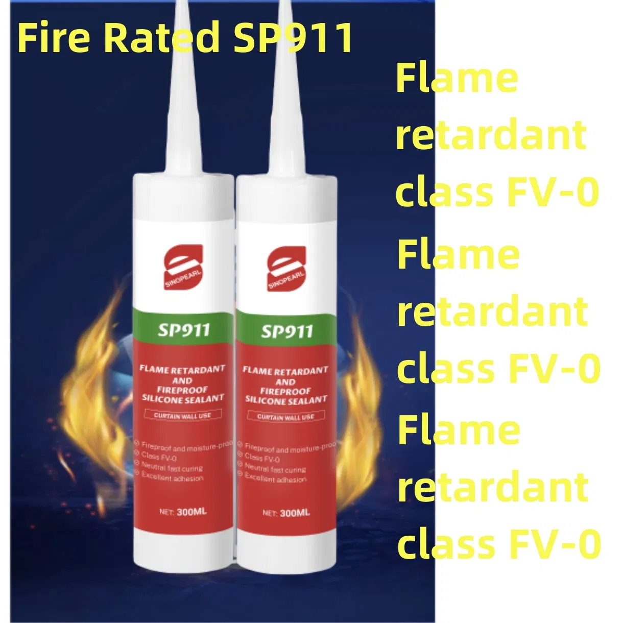 Sp911 Neutral Silicone Sealant Contact Adhesive Fireproof Fire Resistant Super Glue Adhesive Waterproof