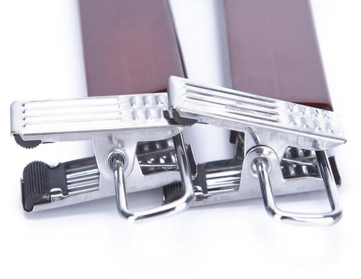 Wholesale Wooden Cloth Hanger with Metal Clips for Women Skirt (GLWH160)