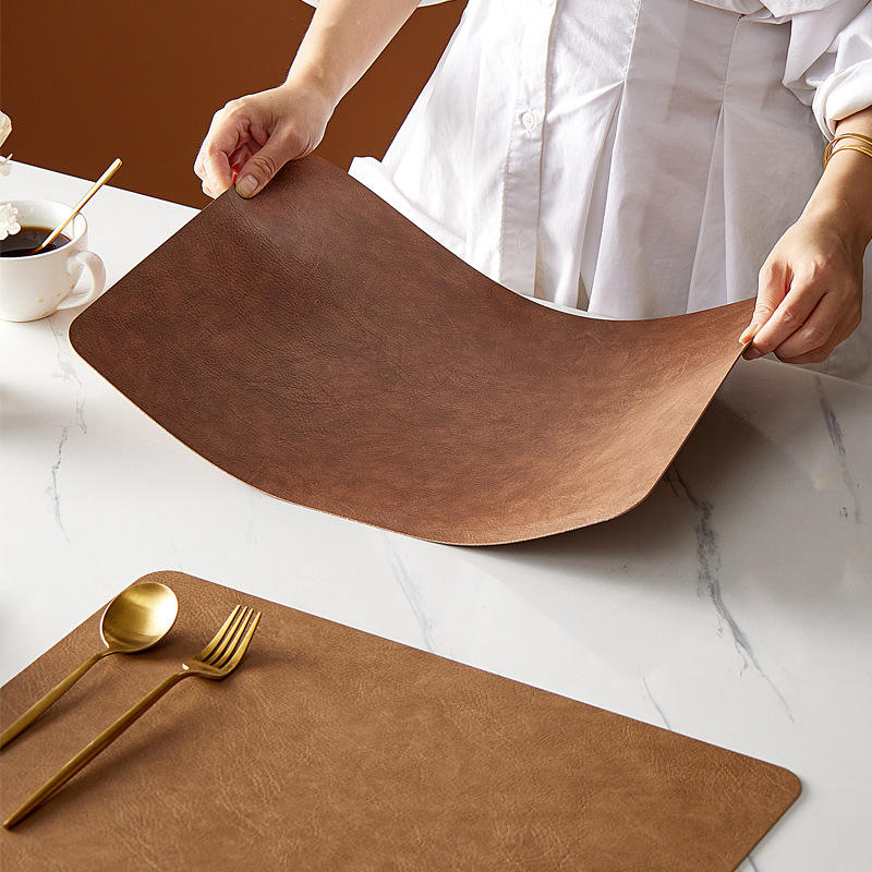 Салфетки под тарелки из кожи Elegant Cowhide Grain