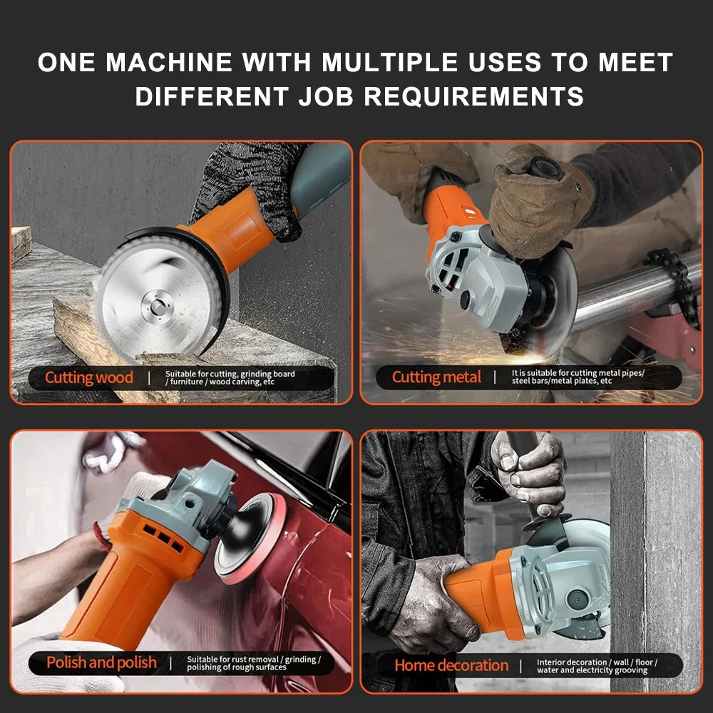 High Performance AC Brushless Angle Grinder Power Tools with Variable Speed and Rotary Disc Grinder Function Professional Wall Sanding Machine
