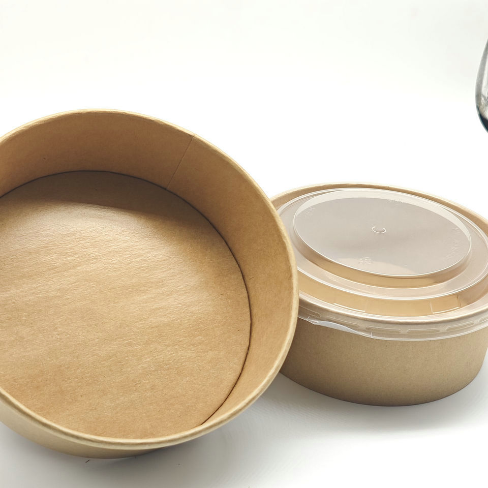 Taichen Modern Kraft Paper Saladnbowl with Lid