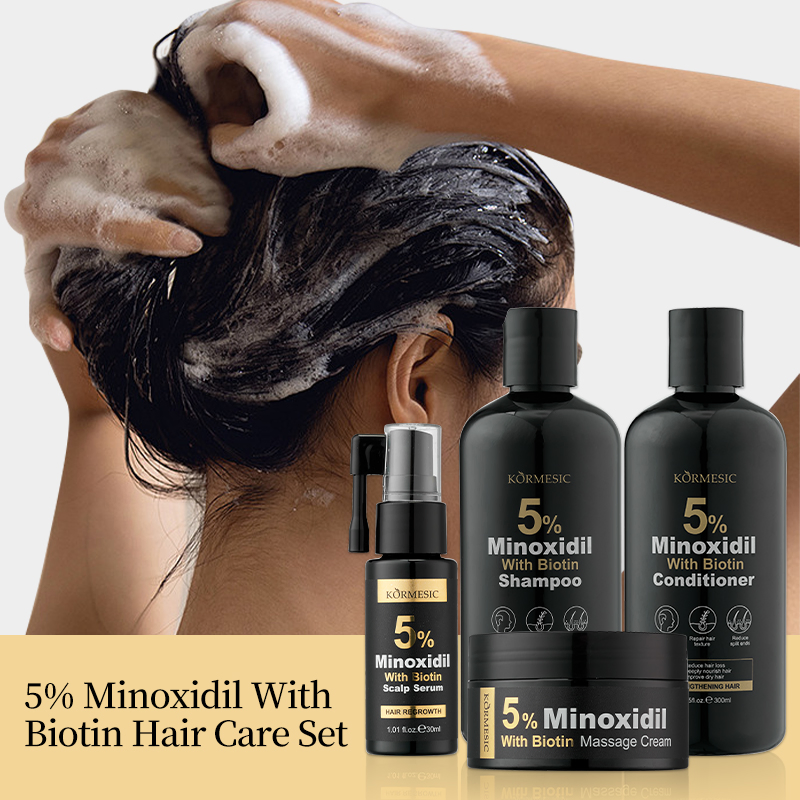 Factory Price 5% Minoxidil Repair Growth Shampoo & Conditioner Serum Mask Hair Set