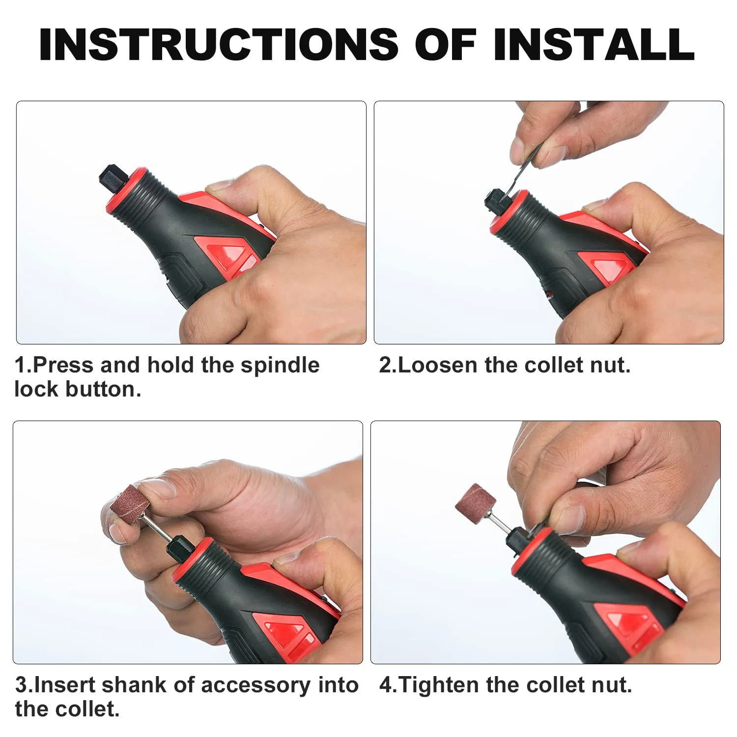 Variable Speed Rotary Tool Kit Mini Grinder with Attachment Ideal for Variety of Crafting and DIY Projects Sanding Cutting
