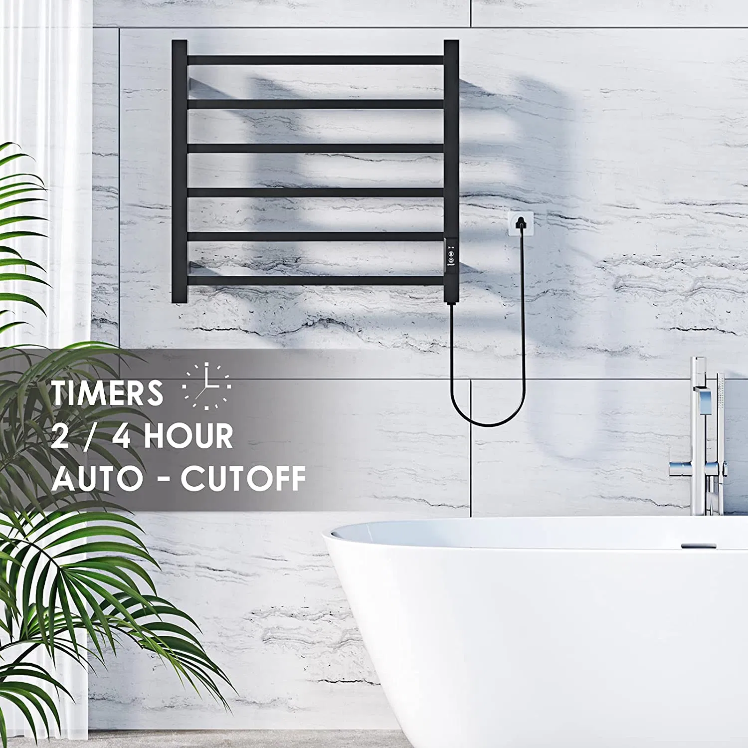 304 Stainless Steel Bathroom Electric Towel Warmer with Timer