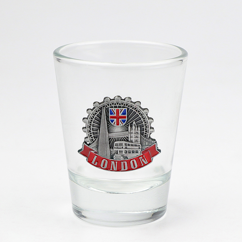 Wholesale Personalized Metal Engraved Logo Countries Souvenir Shot Glass Custom