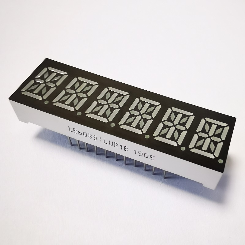 10mm 6 Digit 14 Segment Alphanumeric LED Display Common Cathode for Taximeter
