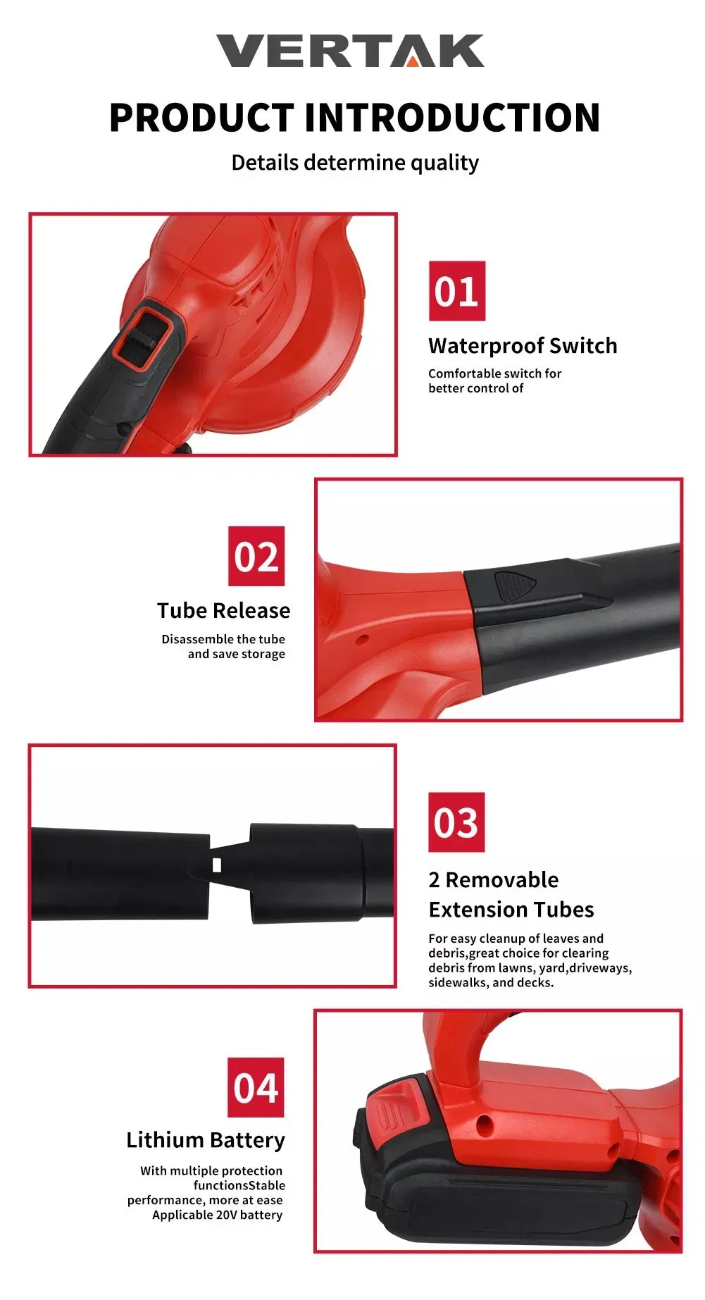 Electric Cordless Manual Li-ion Battery Power Leaf Blower Lightweight Portable Rechargeable Dust Snow Blower