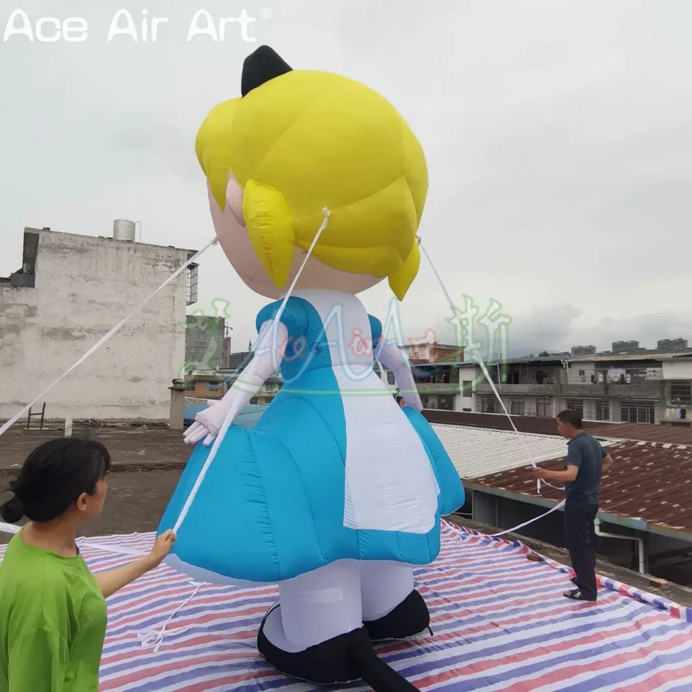 Customized Inflatable Princess Alice Cartoon Inflatable Movie Character Little Girl Model for Outdoor Parades