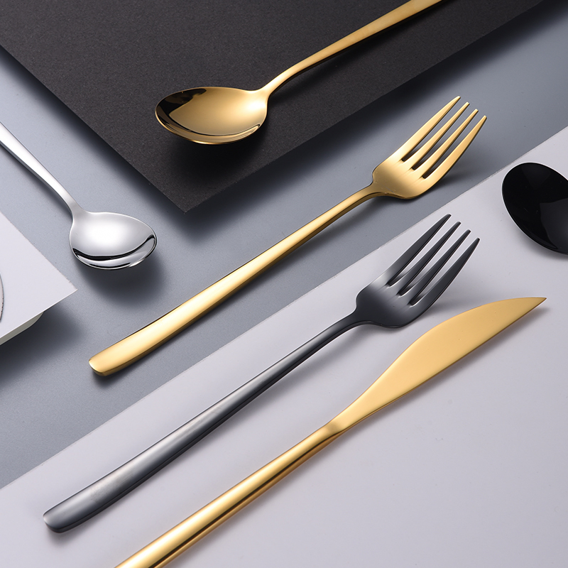 SS304 Korean Style Stainless Steel Spoon Fork Stainless Steel Cutlery