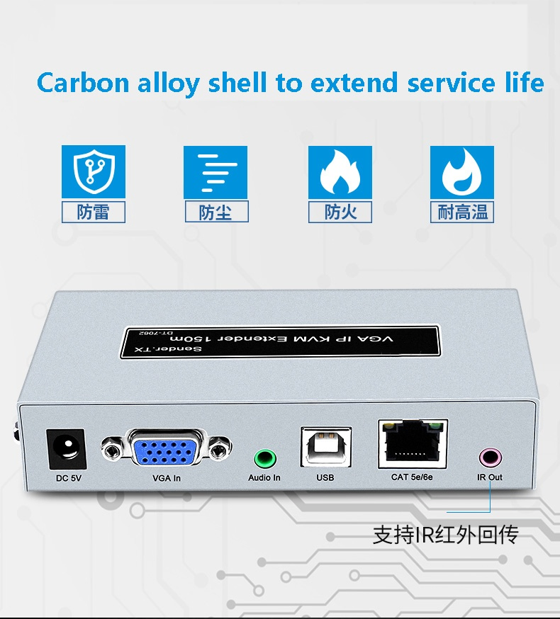 Professional Factory VGA Kvm Extender 100m 1920*1080P@60Hz VGA Kvm Extender Over Cat5 Cable 100meters