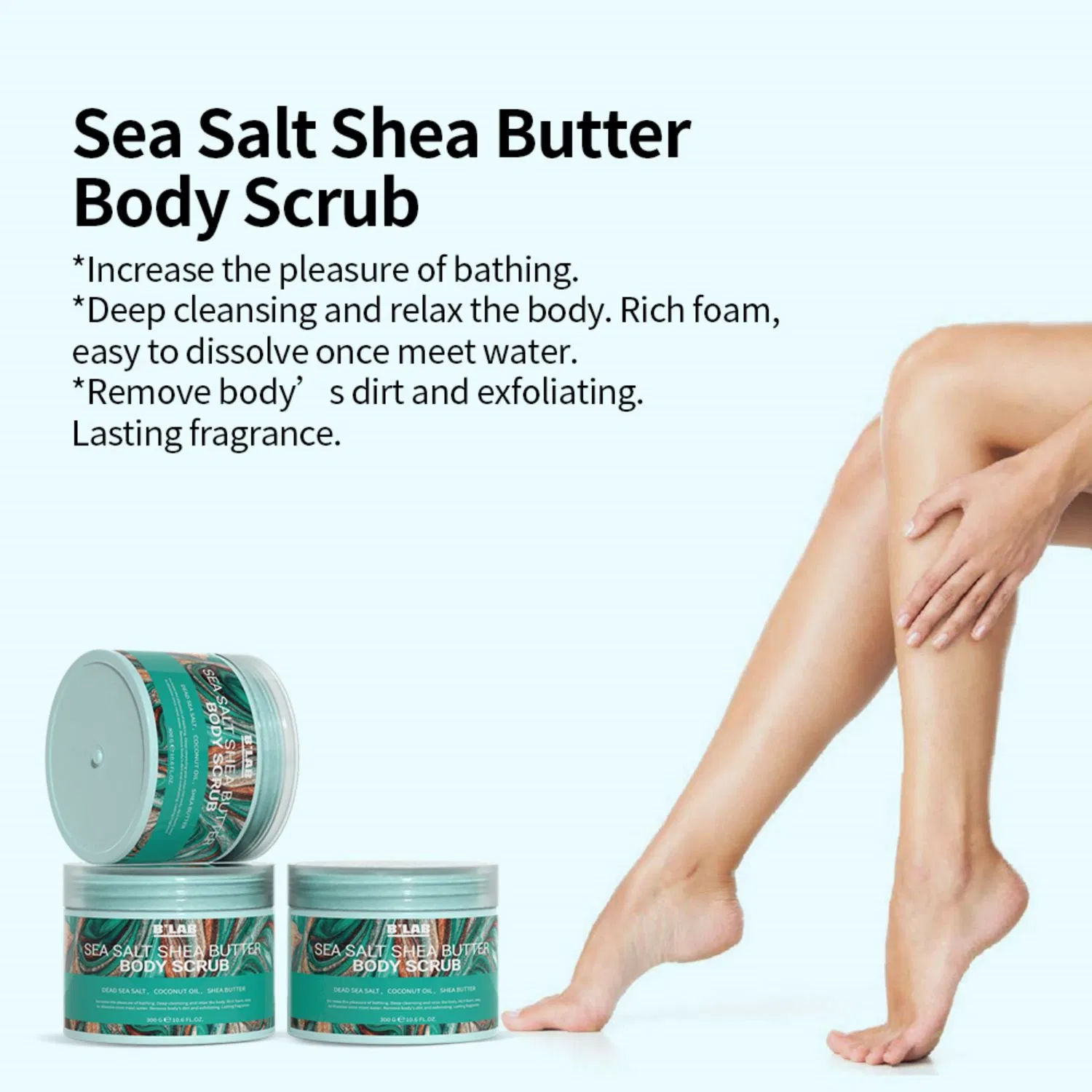 Manufacture Wholesale Private Label Exfoliating Body Scrub Organic Dead Sea Salt Scrub