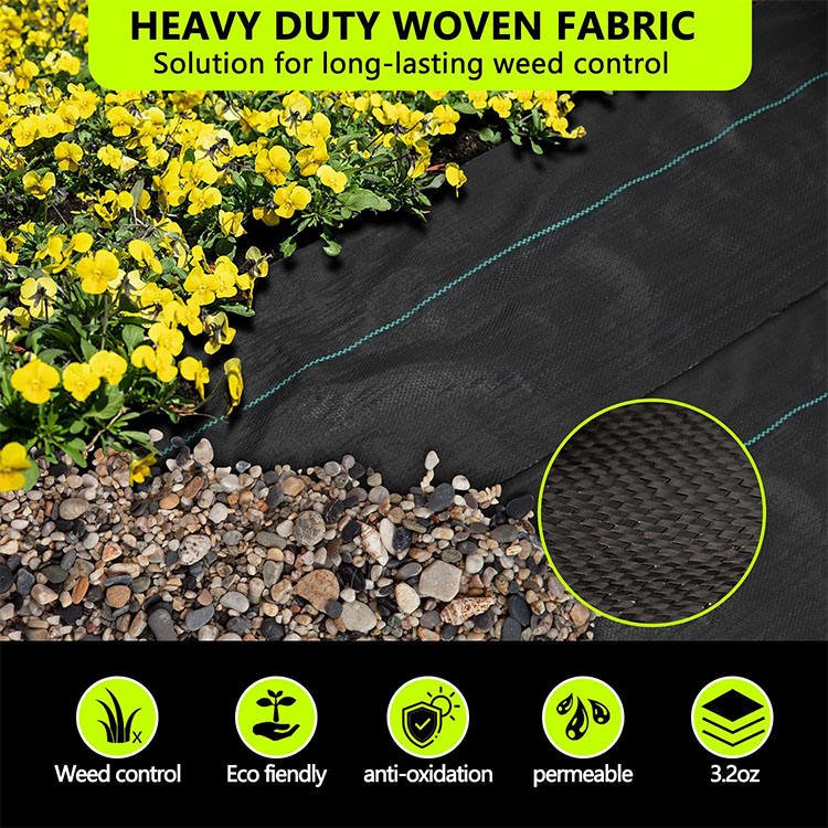 Durable Polypropylene (PP) Weed Barrier Mat for Gardens, Greenhouses & Farms