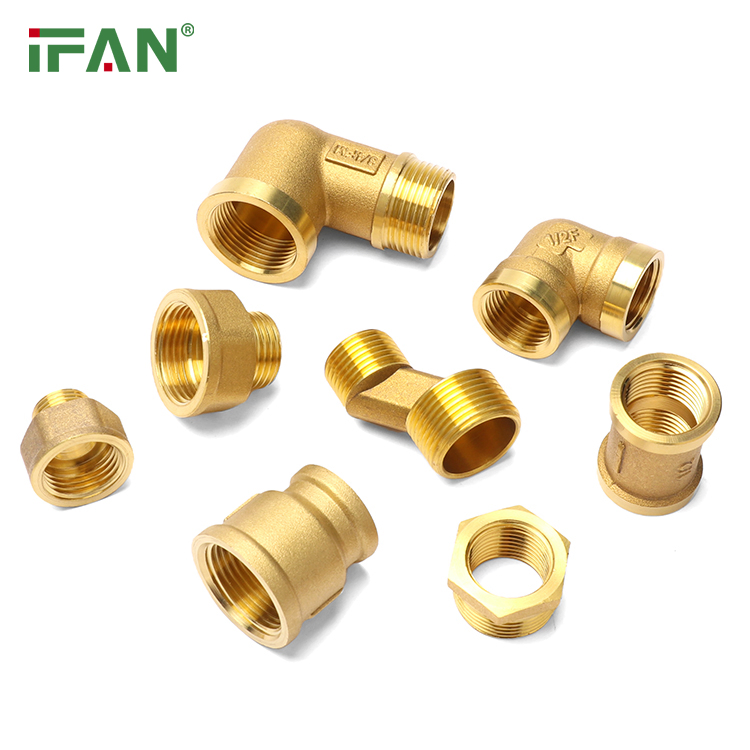 Ifan Easy Installation Fitting Brass Pn25 High Quality Thread Bush Brass Pipe Fitting 1/2''-2'' Brass Fittings
