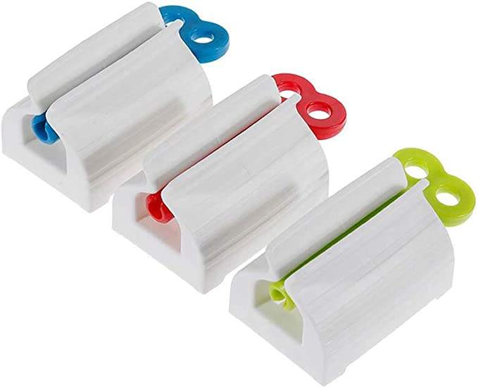 Rolling Tube Dispenser Toothpaste Seat Holder Stand Rotate Toothpaste Squeezer for Bathroom