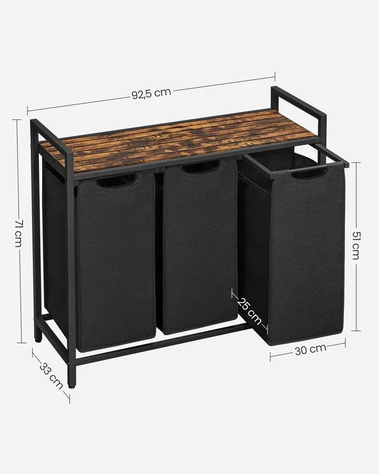 Collapsible Laundry 3 Storagelaundry Basket with Shelf