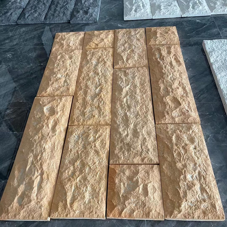 Stacked Stone Panels Yellow Slate Cultured Stone Veneer for Wall Cladding