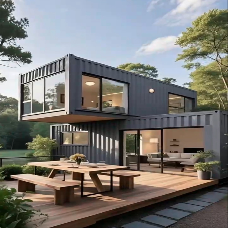 Commercial Modular Steel Structure Container Shop Quick Build Integrated Prefab House