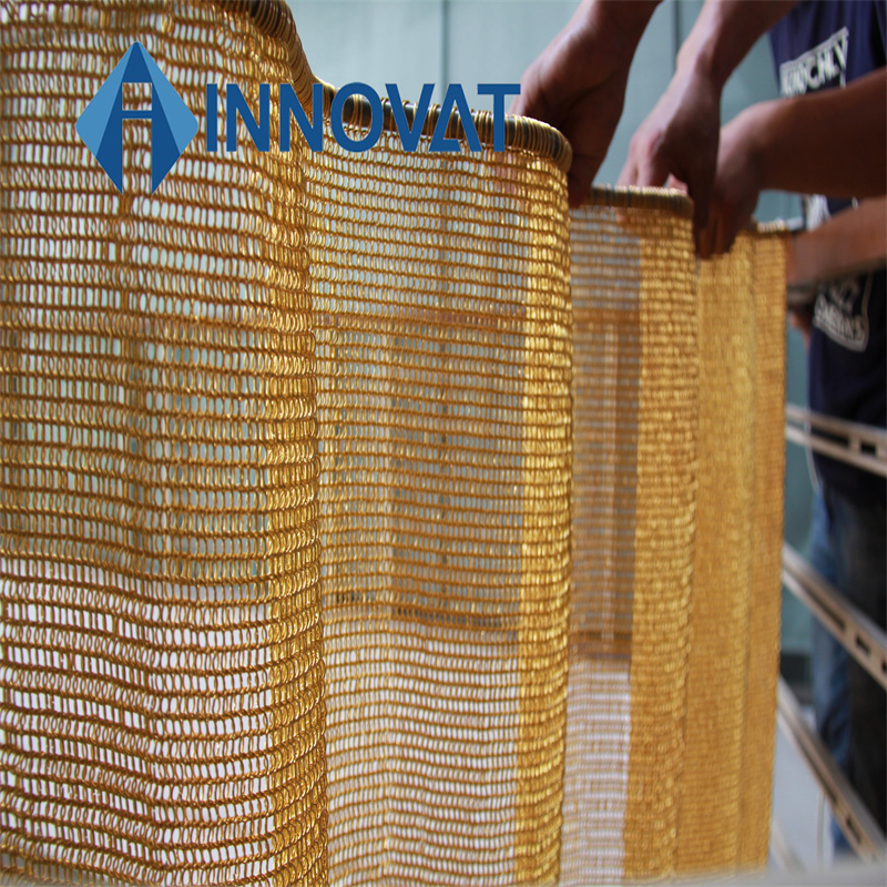 Metal Sequin Mesh Drapes Metal Sequin Curtain / Metallic Sequin Curtain/ Ring Mesh Curtain for Museum Opera House Decoration
