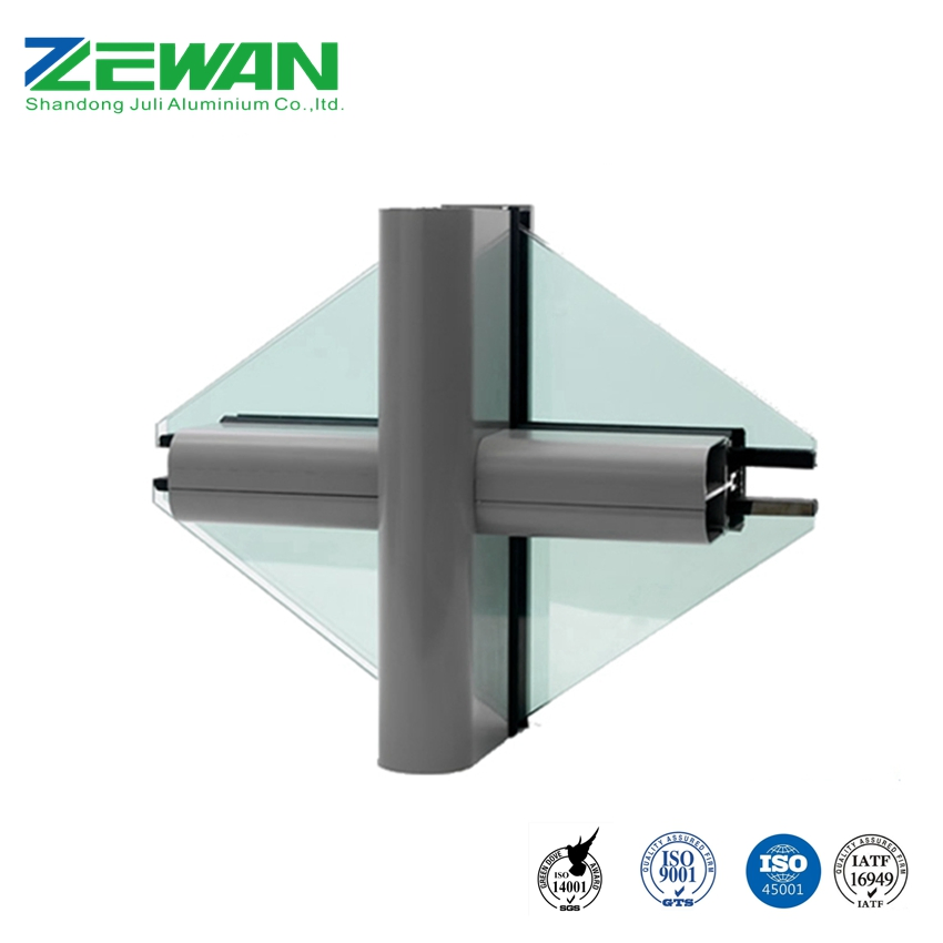 Powder Coating 6063 Series Aluminium Profiles for Curtain Wall