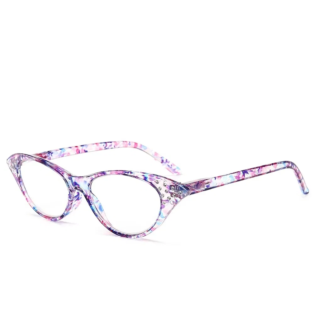 Spring Hinge Red, Pink, Green, Purple Frame Color Cat Eye Reading Glasses for Women