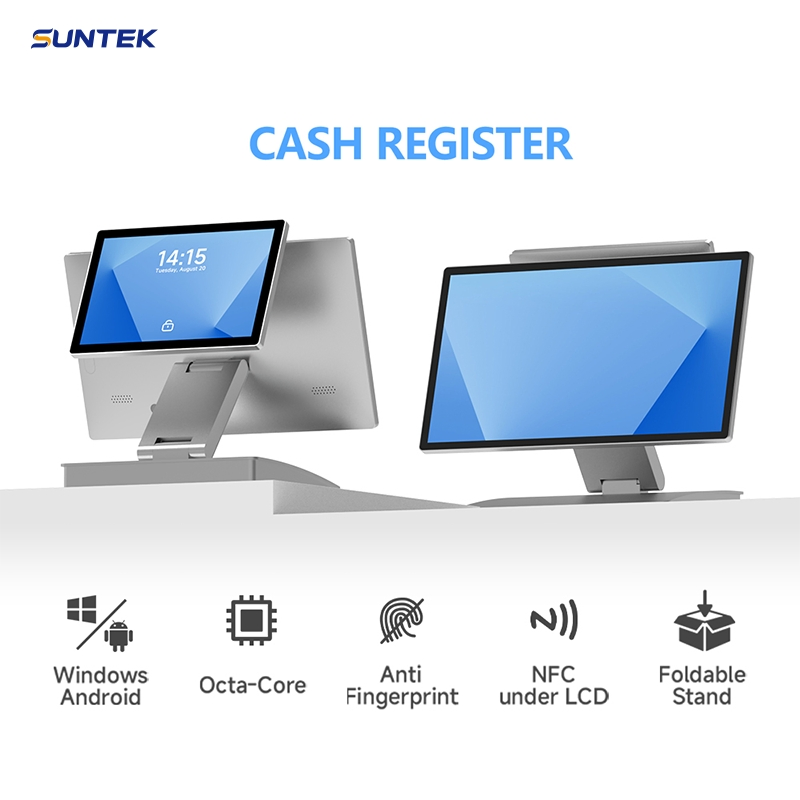 Suntek Professional POS Manucturer POS Fanless Cooling Terminal All-in-One Cash Register in Restaurant