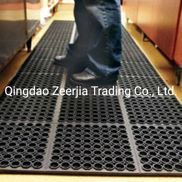 3X5FT Restaurant Kitchen Use Heavy Duty Rubber Flooring Mat with Drainage Holes