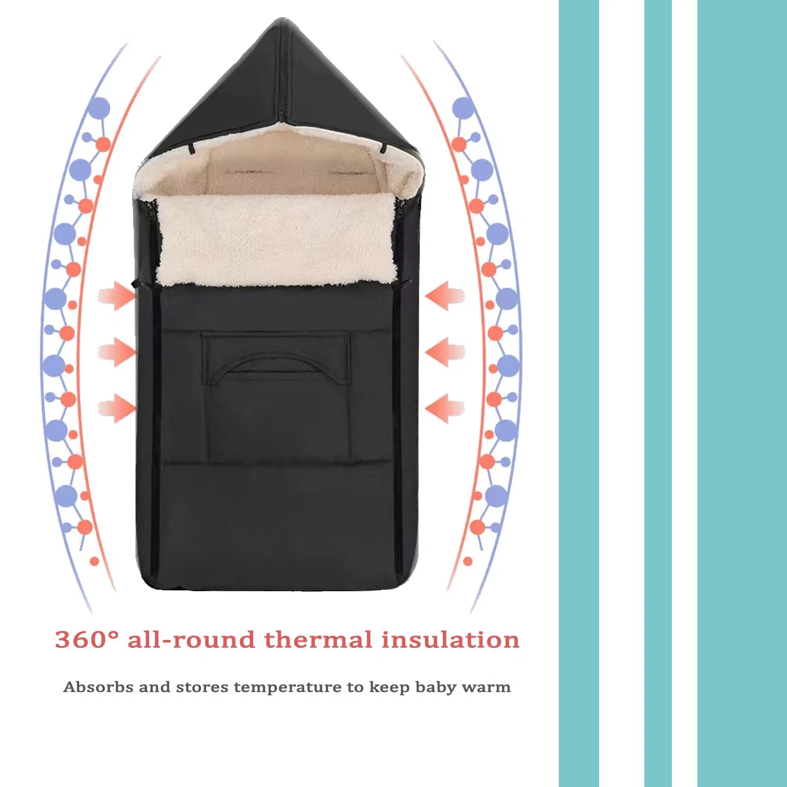 Advanced Winter Warm Baby Stroller Footmuff Muti Use Bunting Bag