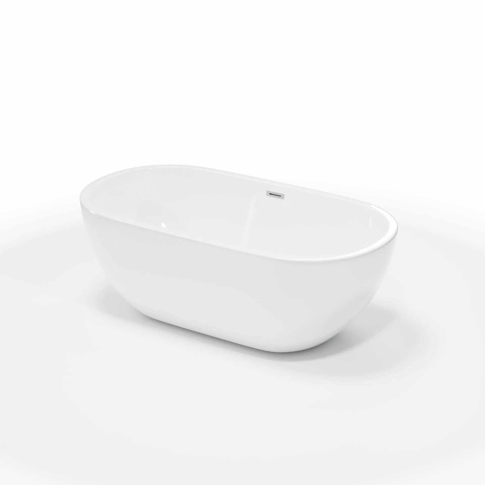 Утолщенная акриловая ванна овальная