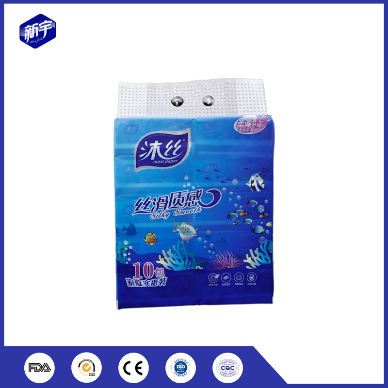 Strong Absorption 1/8 Fold Durable Structure White Paper Facial Tissue Napkin Tissue