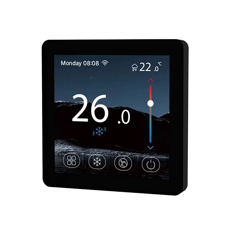 New Developed Glass Surface Color Touch Screen Room Thermostat for Underfloor Heating/Cooling