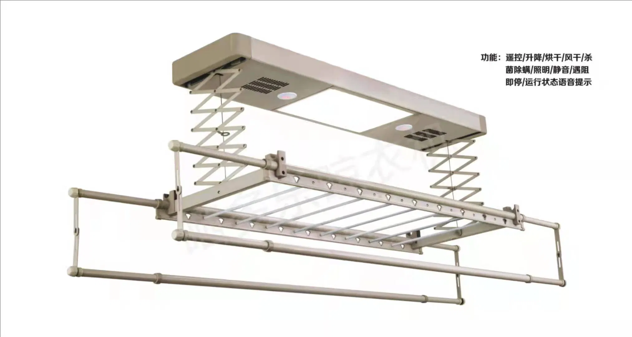 Retractable Clothesline System with Ceiling Mount for Laundry Drying