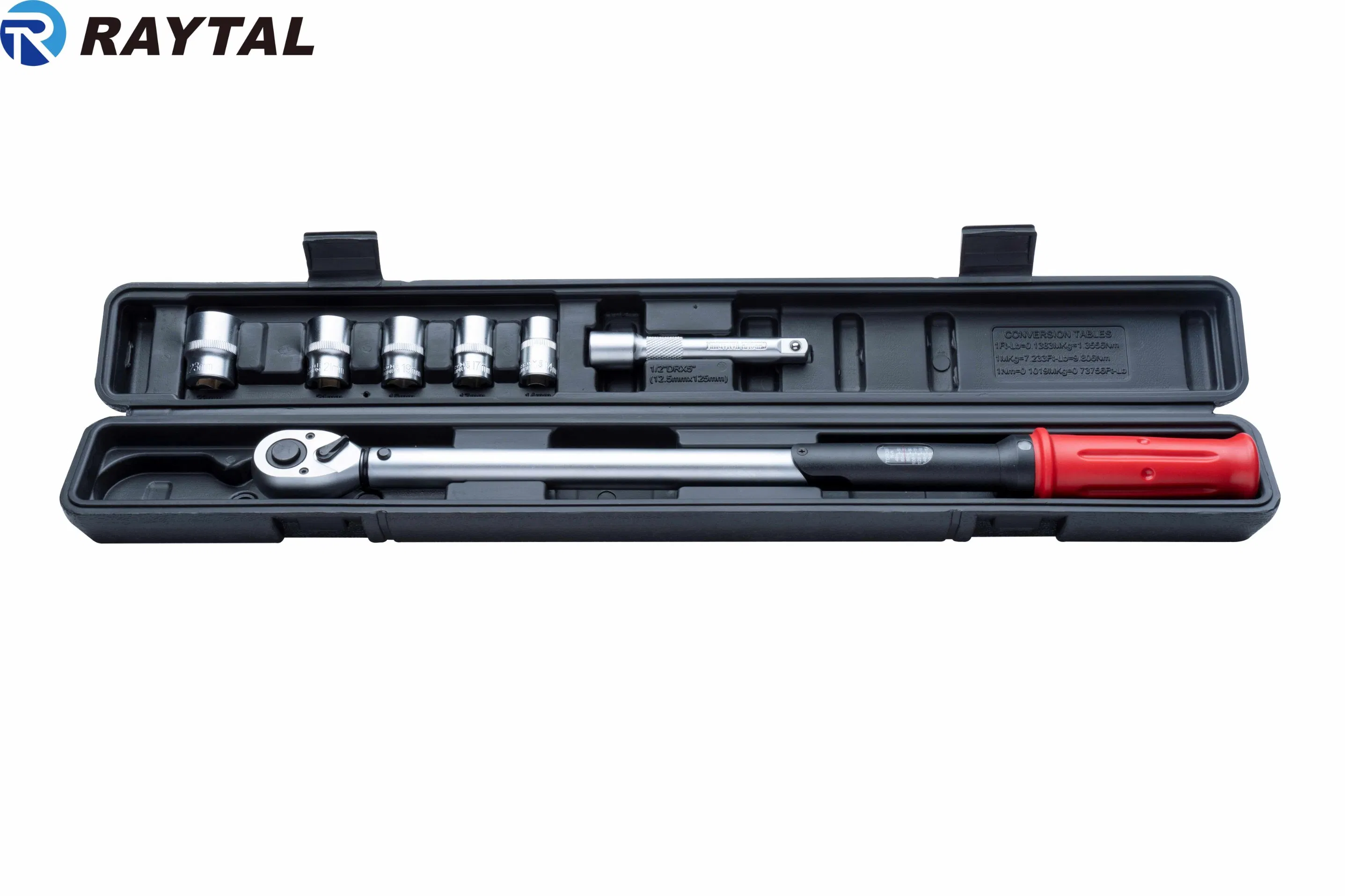Car Maintenance Kit, 1/2 in. Drive, 40-210 N. M Click Torque Wrench Set, with 14mm, 17mm, 19mm, 21mm, 23mm Spark Plug Socket