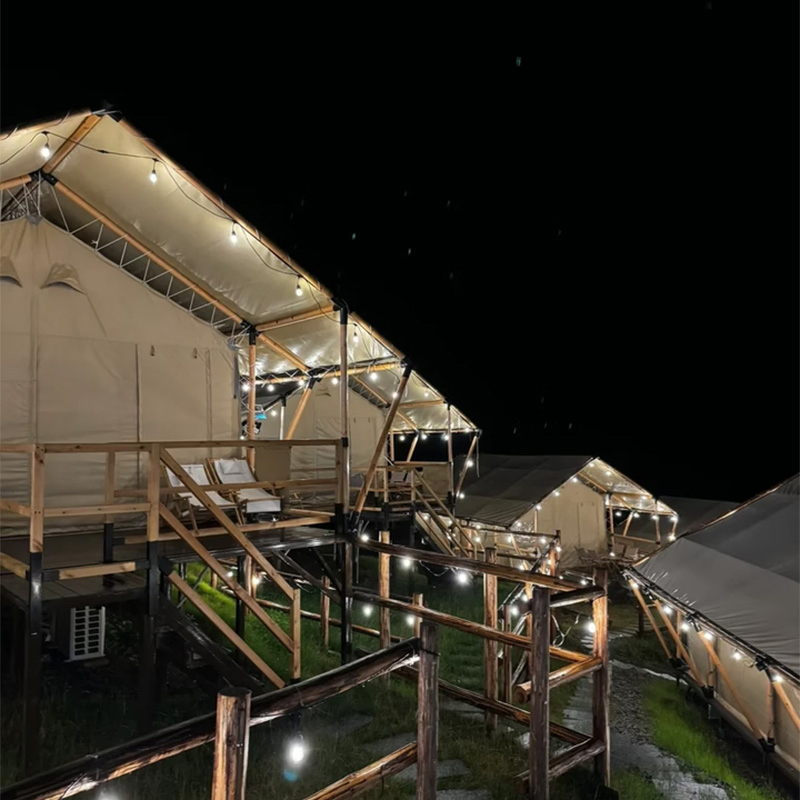 Luxury Canvas Lodge Glamping Safari Tent with Bathroom