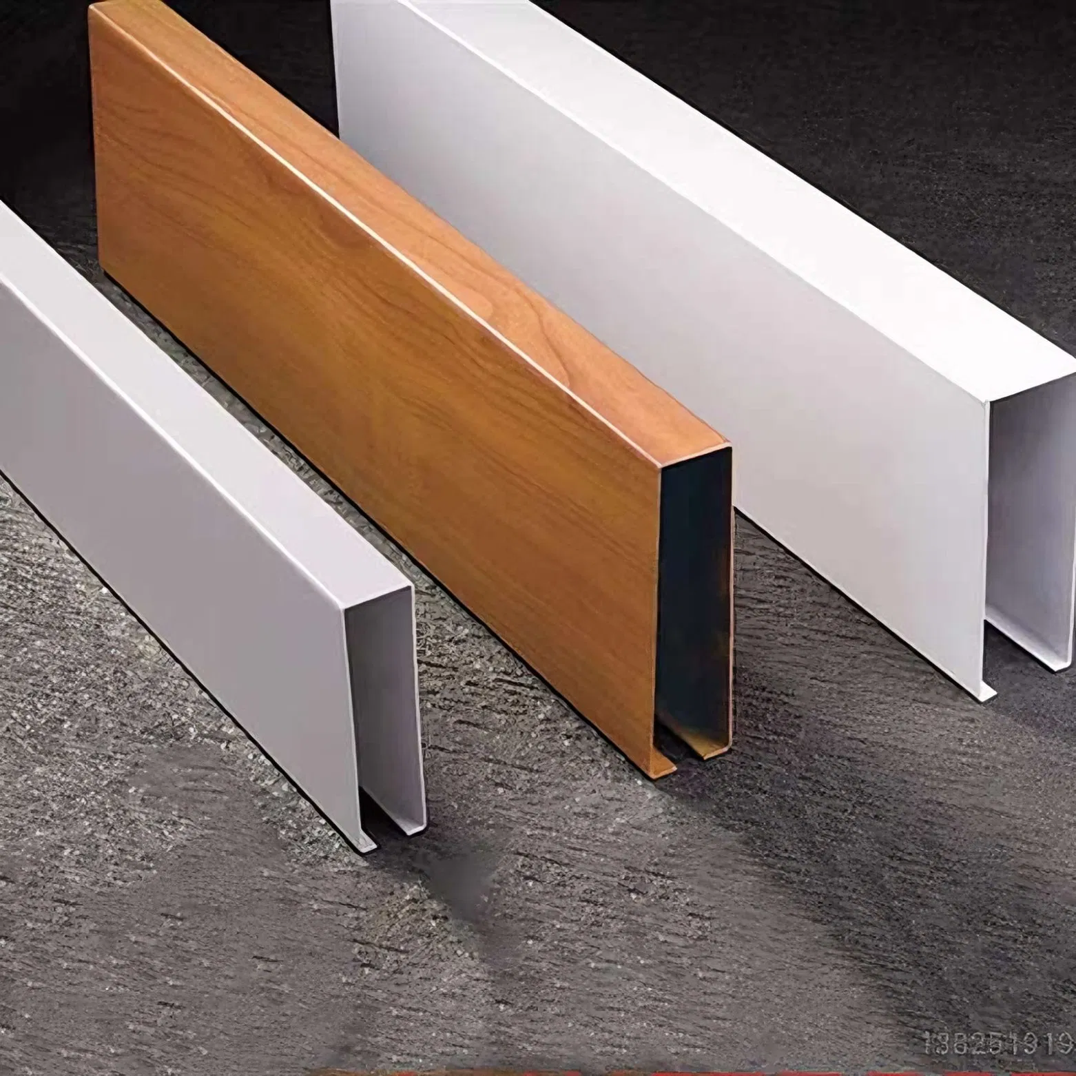 New Design U Shape Aluminum Baffle Wood Ceiling Decoration Hot Sale