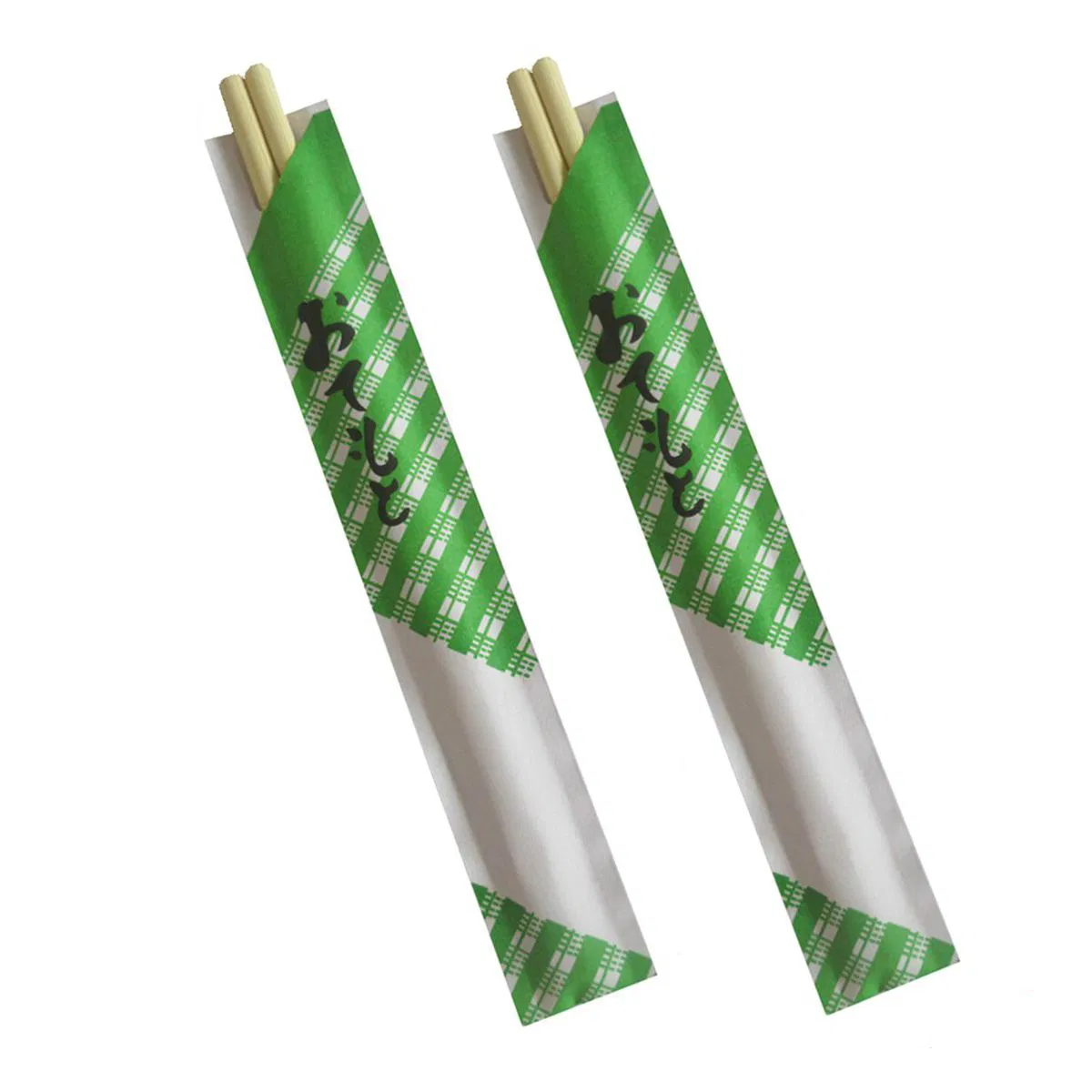 Disposable Bamboo Round Chopsticks with Paper Sleeve