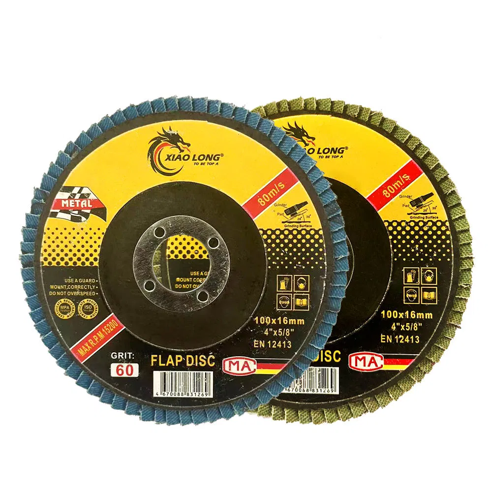 China Factory Type 27round Edge Polishing Inox Inner Corner 4inch 100X16mm Abrasive Flap Disc Grinding Flap Disc Wheel for Metal